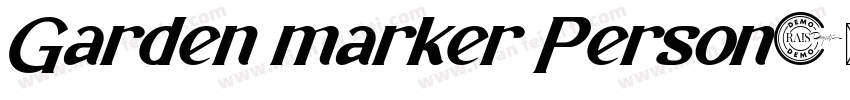 Garden marker Person字体转换